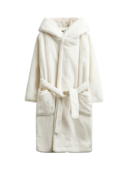 JoJo Maman Bébé Kids' Bunny Dressing Gown, Cream - view 2, Cream