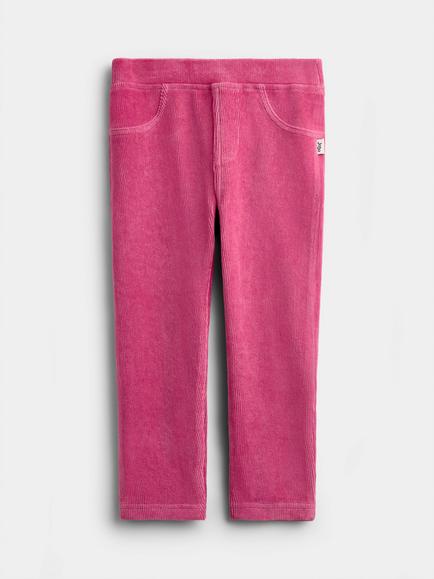 JoJo Maman Bébé Kids' Cord Leggings, Pack of 2, Pink/Blue - view 2, Pink/Blue