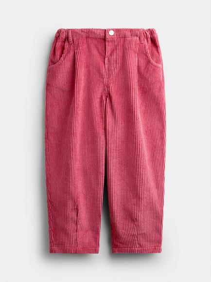 JoJo Maman Bébé Baby Corduroy Barrel Leg Trousers, Rose Pink, Rose Pink