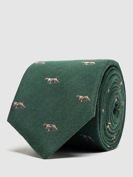Rodd & Gunn Silk Rich Gunner Heritage Tie, Green, Green