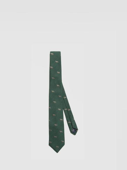 Rodd & Gunn Silk Rich Gunner Heritage Tie, Green - view 2, Green