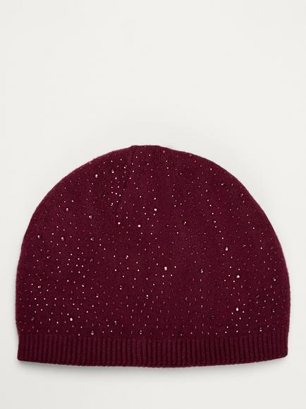 Phase Eight Sparkle Trim Hat, Burgundy, Burgundy