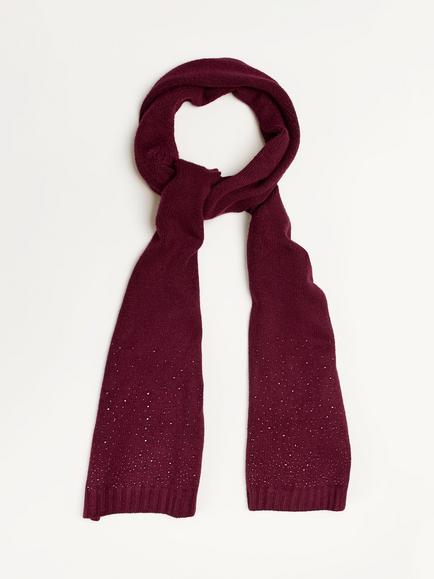 Phase Eight Sparkle Trim Scarf, Burgundy, Burgundy