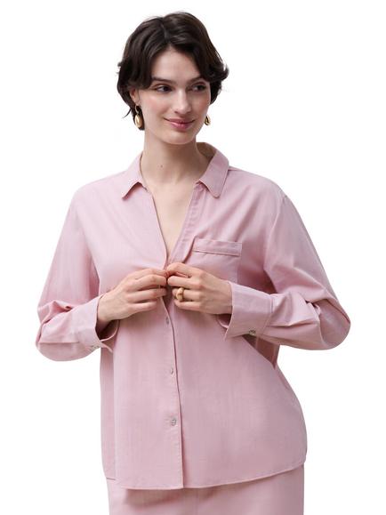 Chantelle Gabriel Loungewear Long Sleeve Shirt, Muted Pink/Pale Orange
