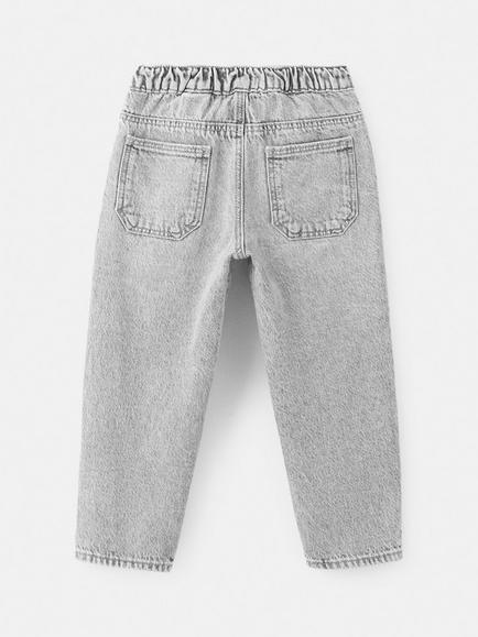 Mango Kids' Paperbag Jeans, Grey Denim - view 2, Grey Denim