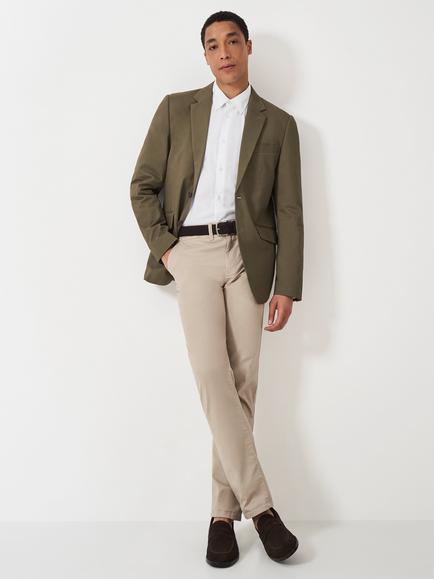 Crew Clothing Garbardine Blazer, Tan