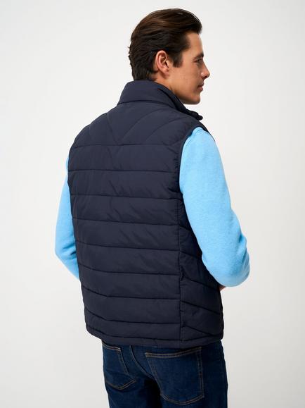 Crew Clothing Bramham Padded Gilet, Navy Blue - view 2, Navy Blue