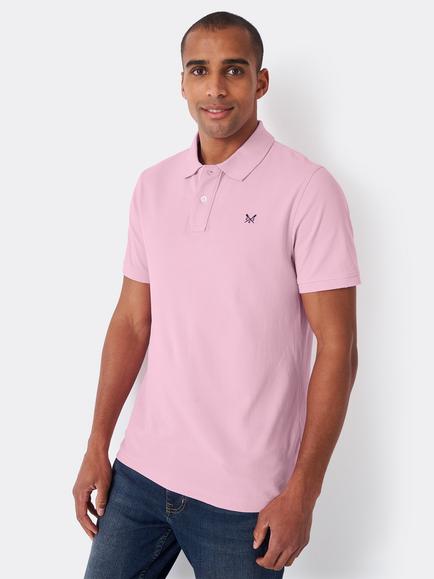 Crew Clothing Cotton Piqué Polo Shirt, Pastel Pink, Pastel Pink