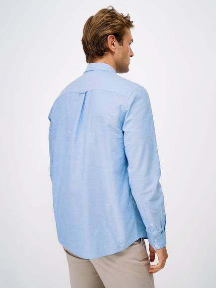 Crew Clothing Button Down Cotton Oxford Shirt, Light Blue - view 2, Light Blue