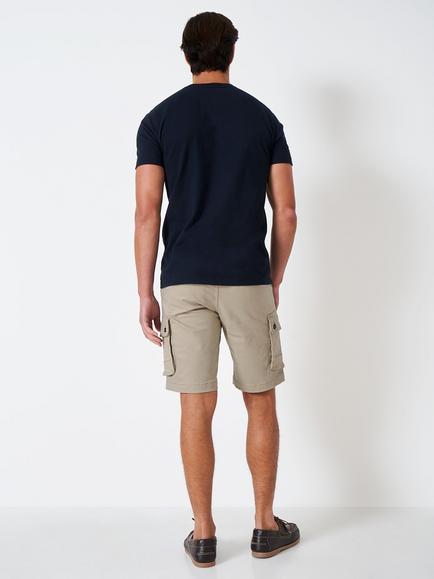 Crew Clothing Cotton Blend Cargo Shorts, Stone - view 2, Stone