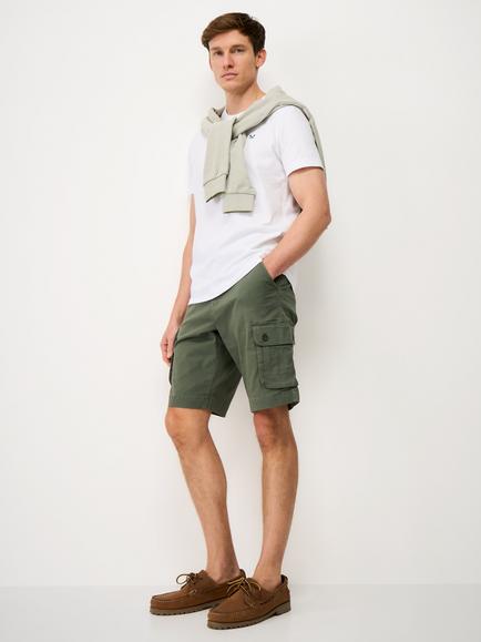 Crew Clothing Cargo Shorts, Olive Green