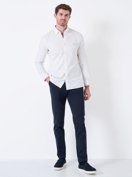 Crew Clothing Slim Fit Cotton Blend Chinos, Navy Blue, Navy Blue