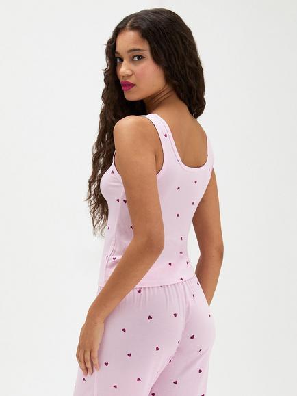 Boux Avenue Heart Pyjama Set, Pink Mix - view 2, Pink Mix