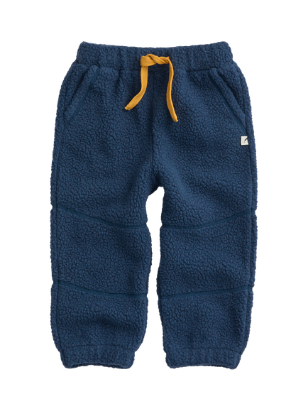 MORI Kids' Fleece Drawstring Joggers, Dark Teal - view 2, Dark Teal