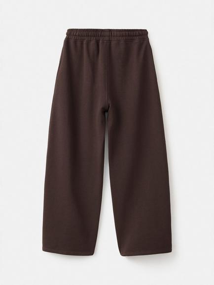 Mango Kids' Cotton Barrel Leg Joggers, Chocolate - view 2, Chocolate
