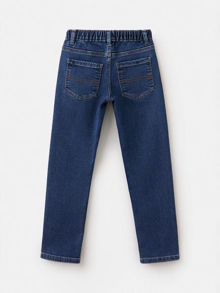 Mango Kids' Tapered Fit Jeans, Dark Blue - view 2, Dark Blue
