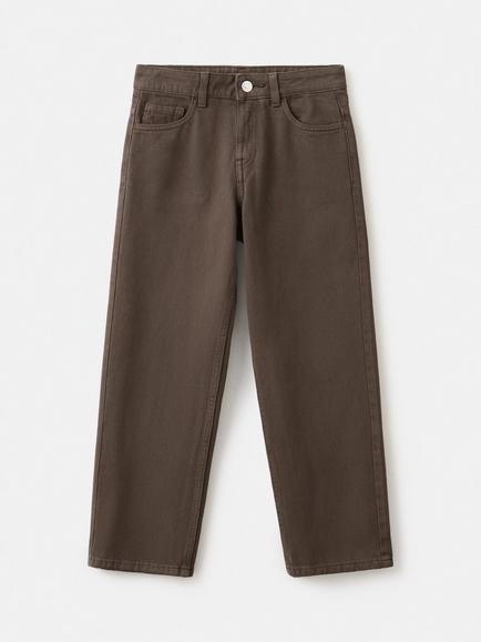 Mango Kids' Tejano Straight Leg Jeans, Brown