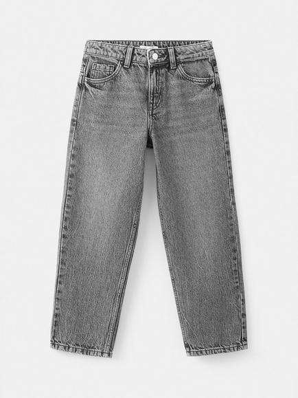 Mango Kids' Tejano Straight Leg Jeans, Grey