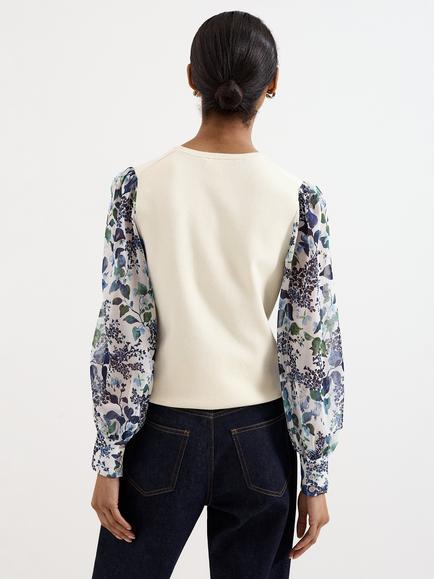 Phase Eight Shiloh Woven Top, Ivory - view 2, Ivory