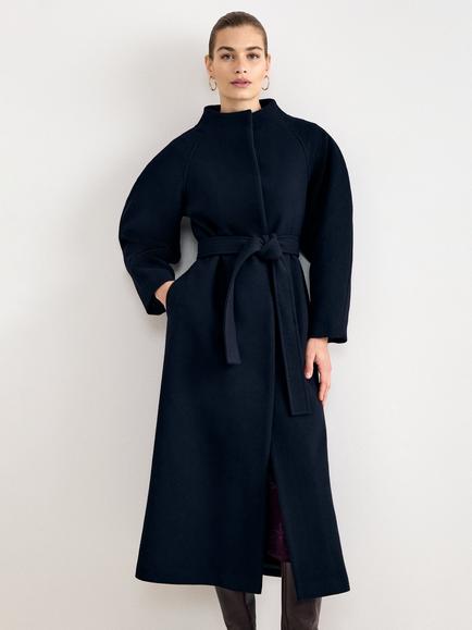 Phase Eight Mollie Funnel Overcoat, Navy, Navy