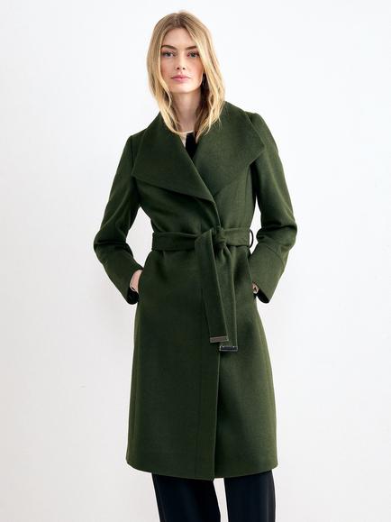Phase Eight Nicci Belted Wool Rich Overcoat, Dark Green, Dark Green