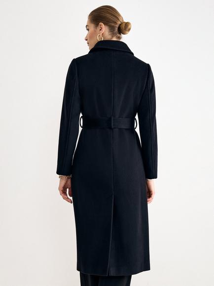 Phase Eight Patsy Wool Rich Overcoat, Black - view 2, Black