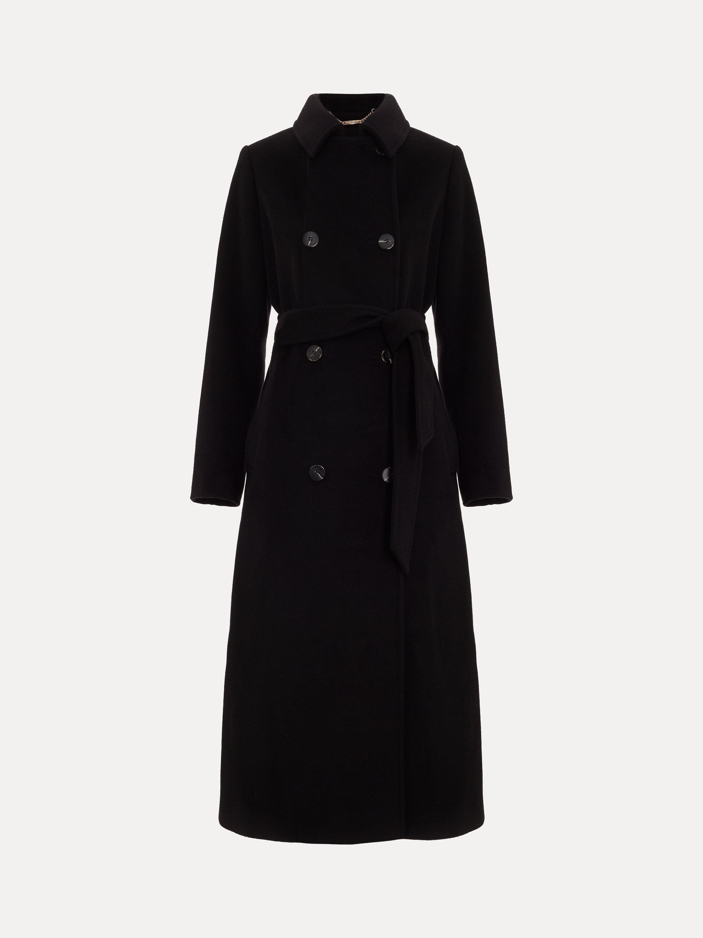 Phase Eight Patsy Wool Rich Overcoat, Black