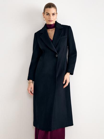 Phase Eight Petite Cailyn Wool Rich Overcoat, Black, Black