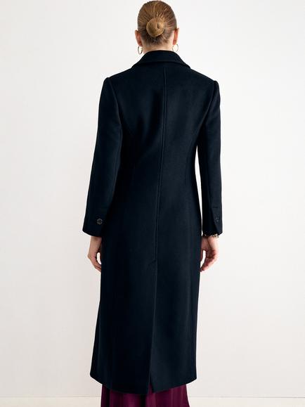 Phase Eight Petite Cailyn Wool Rich Overcoat, Black - view 2, Black