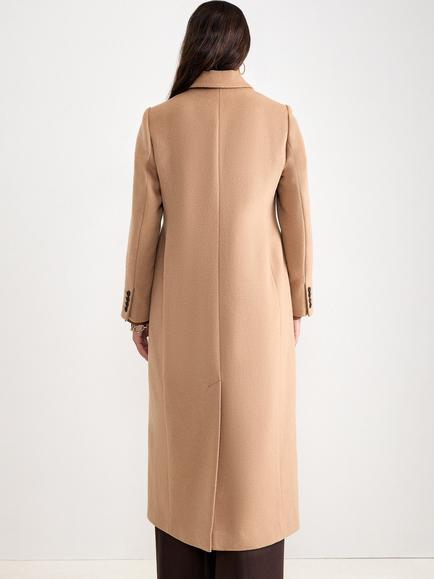 Phase Eight Petite Lydia Wool Rich Overcoat, Camel - view 2, Camel