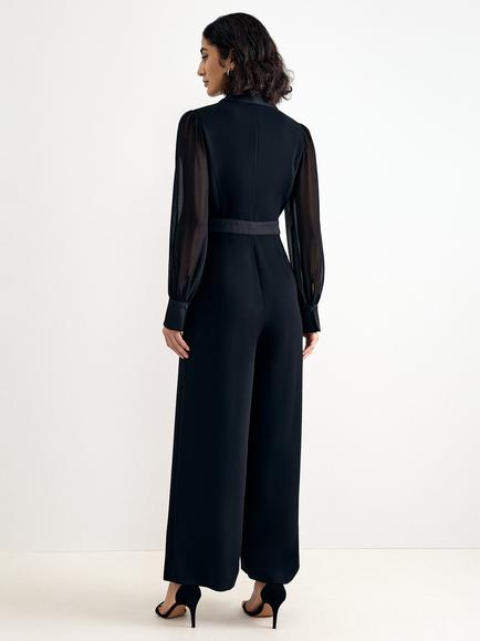 Phase Eight Veronica Tailored Wide Leg Jumpsuit, Black - view 2, Black