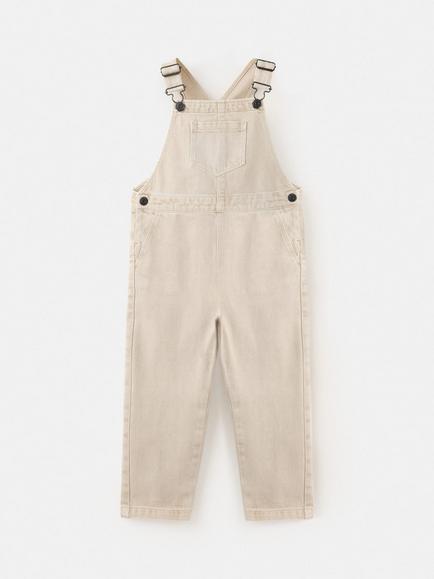 Mango Baby Peto Cotton Dungarees, Sand, Sand