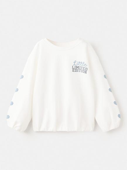 Mango Kids' Long Sleeve Crew Neck Sweatshirt, Off White, Off White