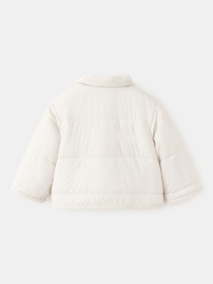Mango Baby Quilted Oversized Patch Pocket Jacket, Off White - view 2, Off White