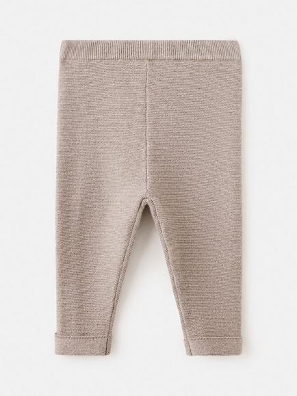 Mango Baby Heirloom Knit Mid Rise Leggings, Taupe, Taupe
