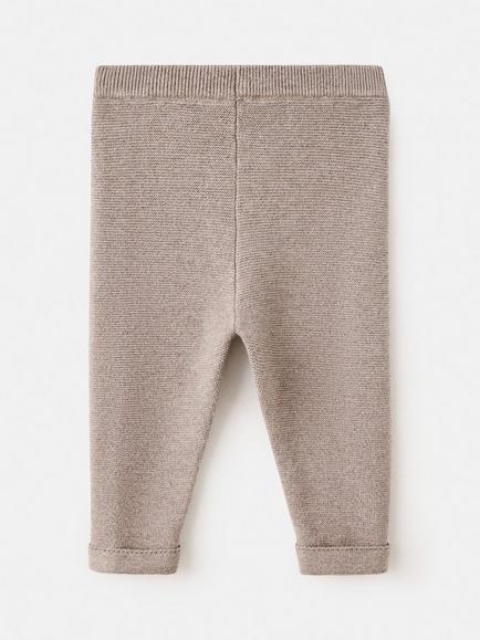 Mango Baby Heirloom Knit Mid Rise Leggings, Taupe - view 2, Taupe