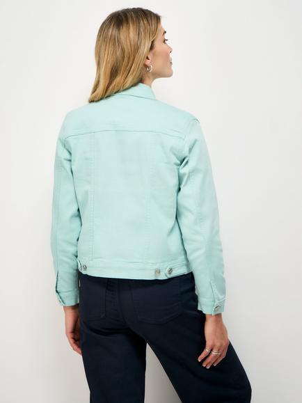 Crew Clothing Denim Western Jacket - view 2, Turquoise Blue