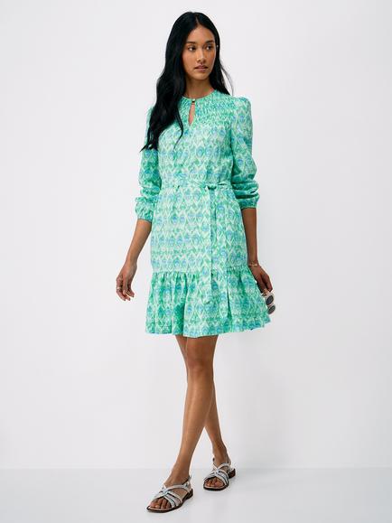 Crew Clothing Breanna Tiered Hem Knee Length Dress, Multi, Multi