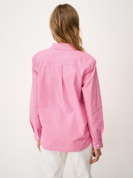 Crew Clothing Small Gingham Relaxed Fit Cotton Poplin Shirt - view 2, Multi Pink