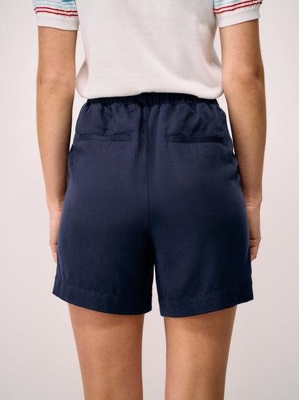 Crew Clothing Mid-Thigh Shorts, Navy Blue - view 2, Navy Blue