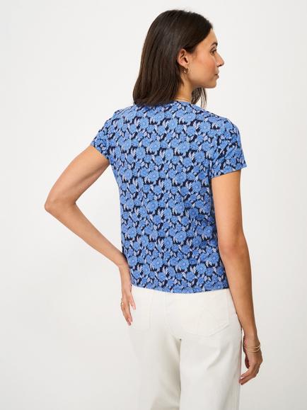 Crew Clothing Livingstone Daisy Floral Print T-Shirt, Light Blue - view 2, Light Blue