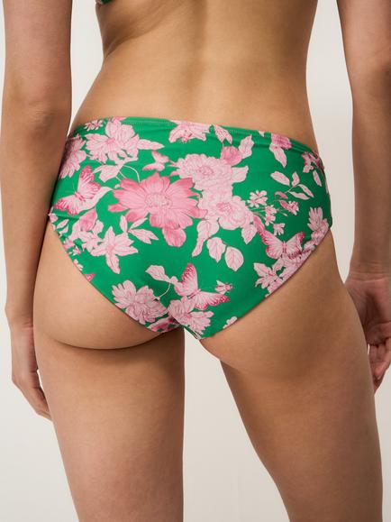 Crew Clothing Cross Over Twist Bikini Bottoms, Emerald Green - view 2, Emerald Green