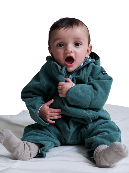 Polarn O. Pyret Baby Windproof & Water-Repellent Overall, Green - view 2, Green