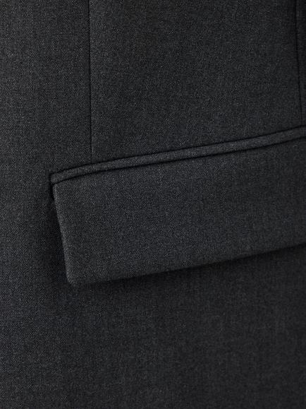 Mango Single-Breasted Notch Lapel Blazer, Grey - view 2, Grey