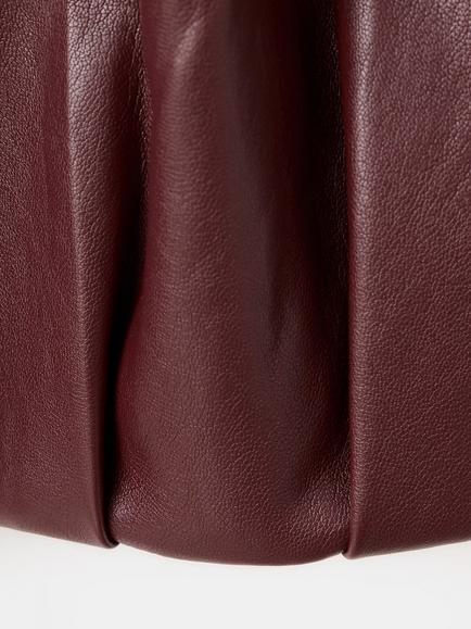 Mango Cropped Funnel Neck Zip Through Bomber Jacket, Garnet - view 2, Garnet