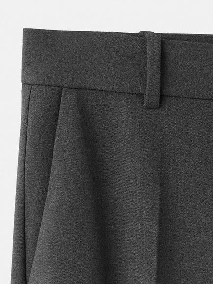 Mango Mid Rise Straight Leg Suit Trousers, Grey - view 2, Grey