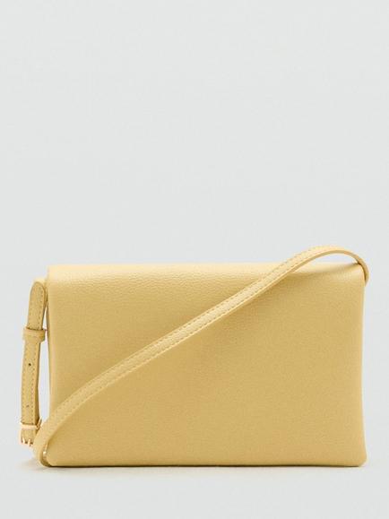 Mango Accordion Fold Crossbody Satchel, Cream Vanilla, Cream Vanilla