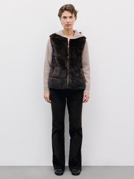 Gerard Darel Roselye Pure Cashmere Zip Through Jumper, Beige, Beige