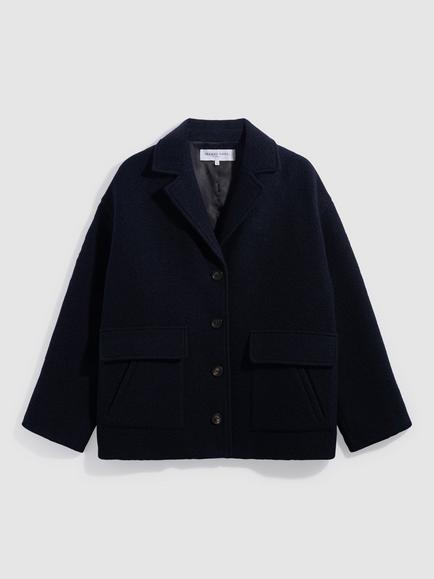 Gerard Darel Alon Pure Wool Coat, Navy, Navy