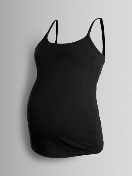 JoJo Maman Bébé Maternity and Nursing Vest, Pack of 2, Black/White - view 2, Black